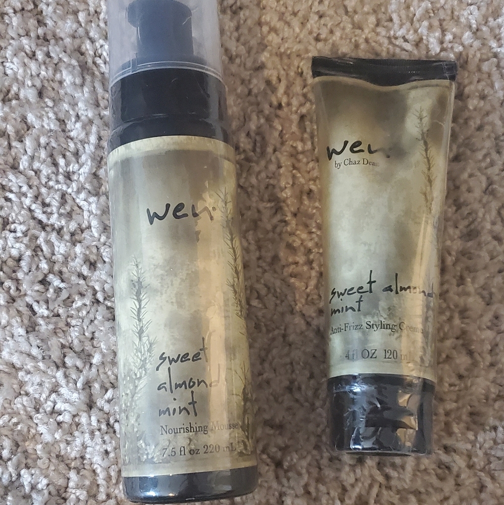Wen sweet almond mint mousse and styling creme